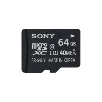 Sony SR64UYA Scheda Micro SD HC, UHS-I, Classe 10, 64 GB, con Adattatore, Nero 