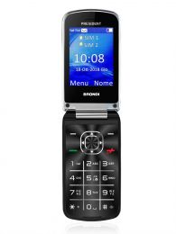 Cellulare Brondi President Ultra Sottile con Icone LED sul Flip GSM Dual SIM Nero