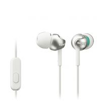 Sony MDR-EX110AP Cuffie In-Ear con Microfono, Auricolari in Silicone, Bianco