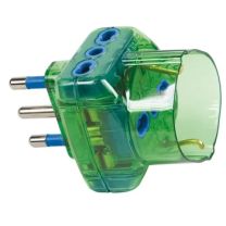 Garanti 82242-E adattatore per presa di corrente Tipo L (IT) Verde, Trasparente