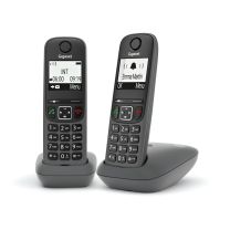 Gigaset AS490 Duo Telefono analogico/DECT Identificatore di chiamata Nero