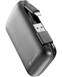 Cellularline FreePower Cable 5000 - Lightning Caricabatterie portatile con cavi integrati Nero