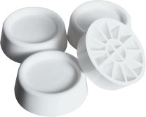 Meliconi Base Stands, Gommini antivibrazione per Lavatrici e Asciugatrici, Plastica, Bianco, 4,5 x 1,5 cm