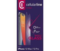 Cellularline Vetro temperato per iPhone 12 Max/ 12 Pro - Sottile, resistente e super sensibile 