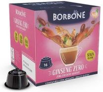 16 Capsule Caffe Borbone Compatibili con Nescafe Dolce Gusto Ginseng Zero Senza Zuccheri Aggiunti  