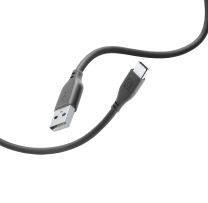 Cellularline - Soft cable 120 cm - USB-A to USB-C Cavo Soft Touch Nero