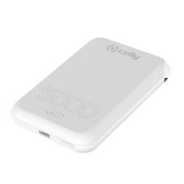 Celly MAGPB5000EVOWH batteria portatile 5000 mAh Carica wireless Bianco
