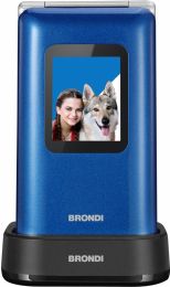 Brondi Amico Prezioso 7,11 cm (2.8") Blu Telefono per anziani