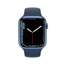 Apple Watch Series 7 GPS 45mm Cassa in Alluminio Blu con Cinturino Sport Azzurro