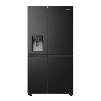 Hisense - frigorifero side-by-side 4 porte, Libera installazione 632 L Classe Energetica E Nero - RS818N4TFE