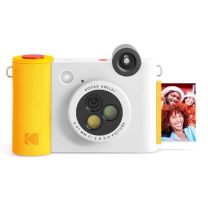 KODAK - Smile + Fotocamera digitale wireless con stampa istantanea | Obiettivo che cambia effetto | Stampe fotografiche adesive 2x3" | Tecnologia di stampa Zink - Bianco