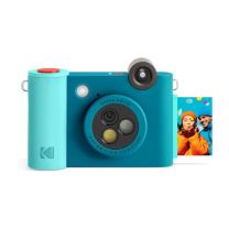 KODAK Smile + - Fotocamera istantanea digitale | obiettivo che cambia effetto | 2 x 3 pollici in zinco con retro autoadesivo compatibile con dispositivi iOS e Android - Blu
