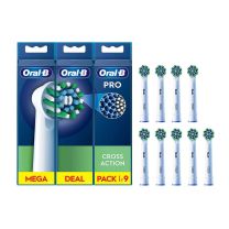 ORAL B - Set testine di ricambio Oral-B per spazzolino Oral-B Pro Cross Action 9pz