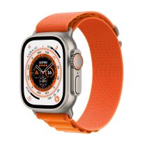 Apple Watch Ultra GPS + Cellular, 49mm Cassa in Titanio con Cinturino Alpine Loop Arancione - Medium