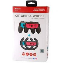 XTREME 95617 - Kit Grip & Wheel Coppia di Volanti e Coppia di Joypad per Nintendo Switch