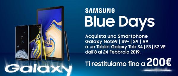 Samsung Blue Days, tanti sconti sui device marchiati Samsung